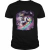 Space Cat Riding Unicorn  Laser Tacos And Rainbow T-Shirt Classic Men's T-shirt