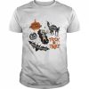 Spooky black cat pumpkin trick or treat halloween  Classic Men's T-shirt