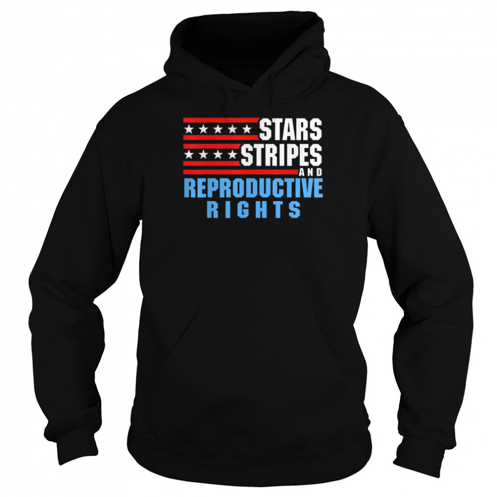 Stars Stripes Reproductive Rights Patriotic USA Flag Shirt Unisex Hoodie