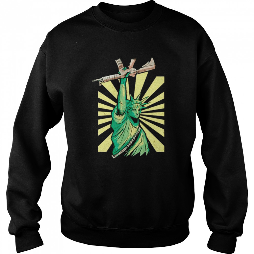 Statue Of Liberty With Ar-15  Unisex Sweatshirt