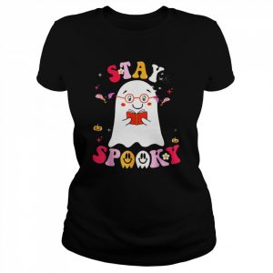 Stay spooky cute ghost with flowers halloween costume  Classic Women's T-shirt