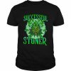 Successful Stoner -Blinged Out Cartoon Bud Surrounded by Money and Smoke Shirts Classic Men's T-shirt