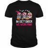 Sugar Skulls In October We Wear Pink Breast Cancer Awareness Shirt Classic Men's T-shirt