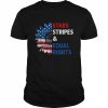 Sunflower feminist stars stripes equal rights American flag  Classic Men's T-shirt