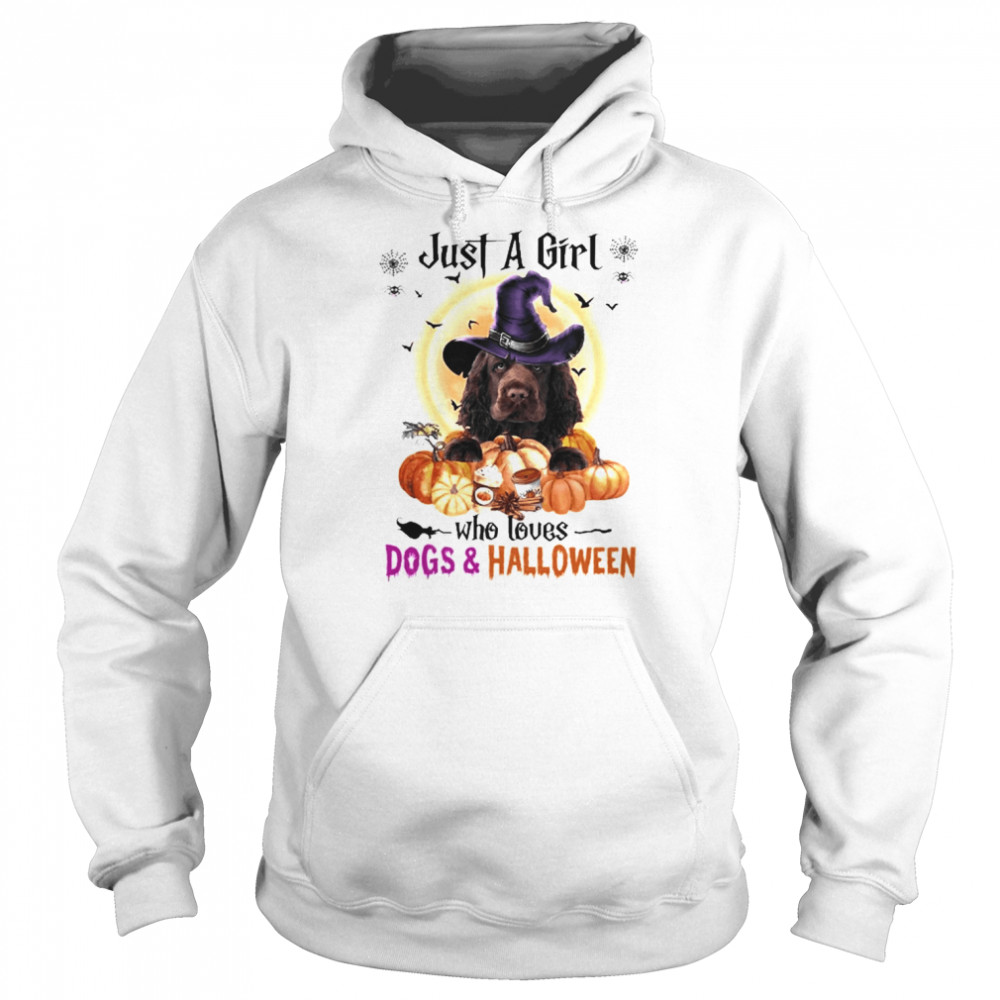 Sussex Spaniel Just A Girl Who Loves Dogs And Halloween Shirt Unisex Hoodie