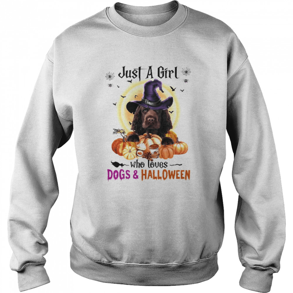 Sussex Spaniel Just A Girl Who Loves Dogs And Halloween Shirt Unisex Sweatshirt