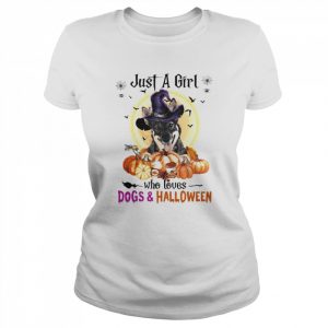 Swedish Vallhund Just A Girl Who Loves Dogs And Halloween Shirt Classic Women's T-shirt