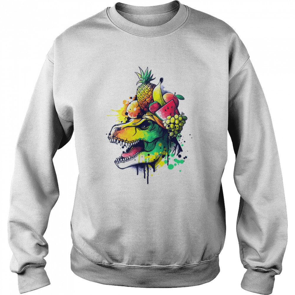 T Rex Fruit Hat Watermelon Summer  Unisex Sweatshirt