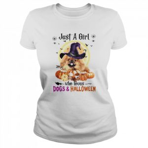 Tan Pekingese Just A Girl Who Loves Dogs And Halloween Shirt Classic Women's T-shirt