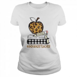 Teach Love Inspire 2nd Grade Teacher leopard  Classic Women's T-shirt