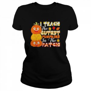 Teacher Halloween Teacher Kindergarten Cutest Pumpkins Shirt Classic Women's T-shirt