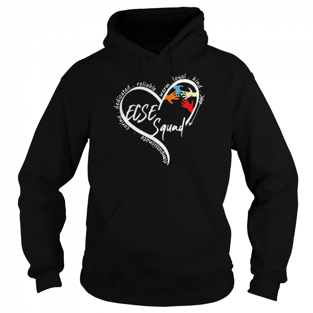 Teaching Is A Heart Work Back To School Ecse Teacher Shirt Unisex Hoodie