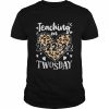 Teaching On Twosday 2-22-2022 Leopard Heart Twosday Shirt Classic Men's T-shirt