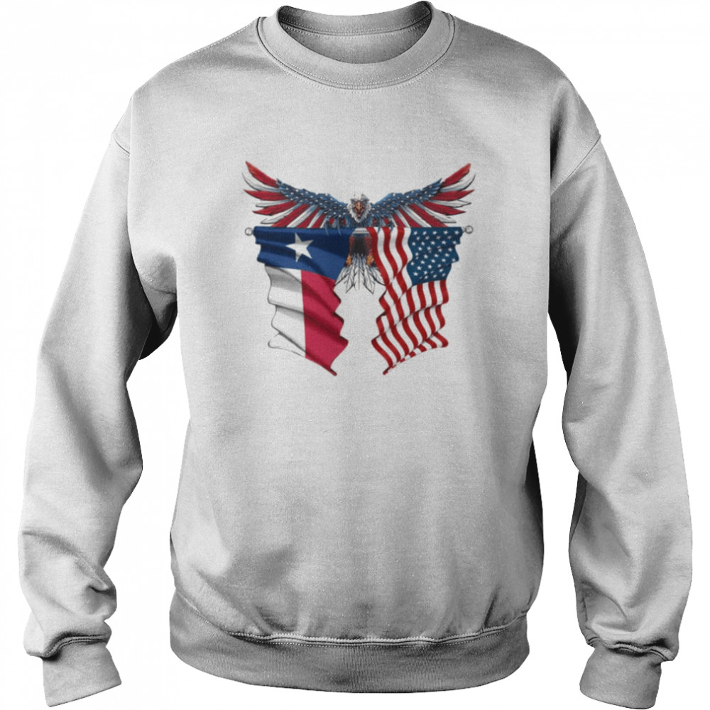 Texas American Flag Eagle United State  Unisex Sweatshirt