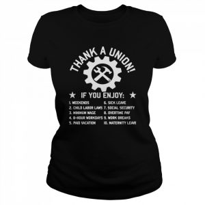 Thank A Union Labor Union Strong Pro Worker Industrial Workers Of The World  Classic Women's T-shirt