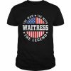 The Man The Myth The Legend Waitress USA Flag 4th Of July Shirt Classic Men's T-shirt