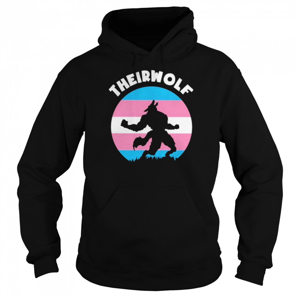 Theirwolf trans pride lgbt  Unisex Hoodie