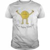 Think Happy Thoughts Cute Yellow Smile Face Motivation  Classic Men's T-shirt