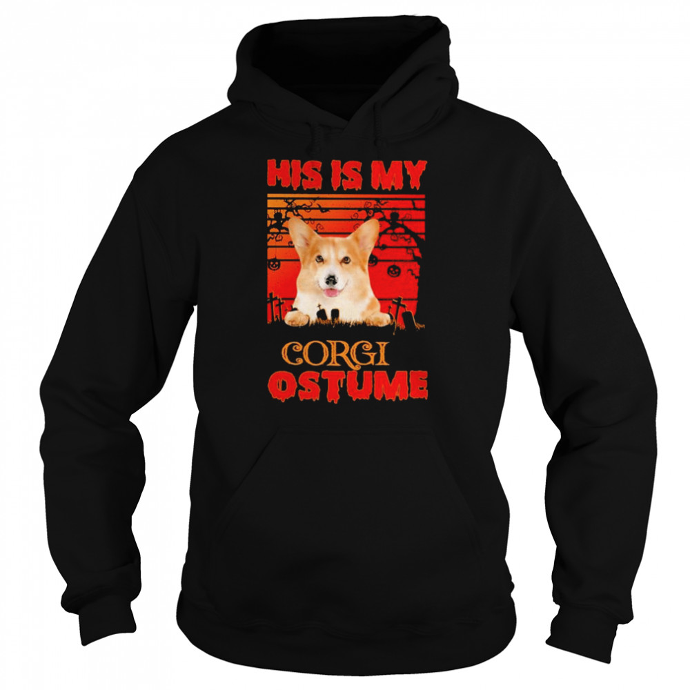 This is my Corgi Costume vintage Halloween  Unisex Hoodie