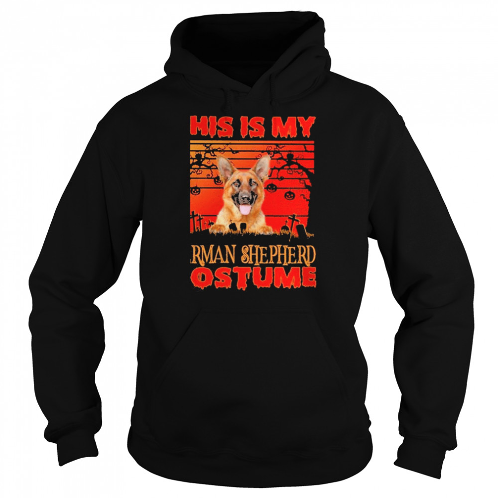 This is my German Shepherd Costume vintage Halloween  Unisex Hoodie