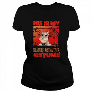 This is my Grey Miniature Schnauzer Costume vintage Halloween  Classic Women's T-shirt