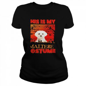 This is my White Maltese Costume vintage Halloween  Classic Women's T-shirt