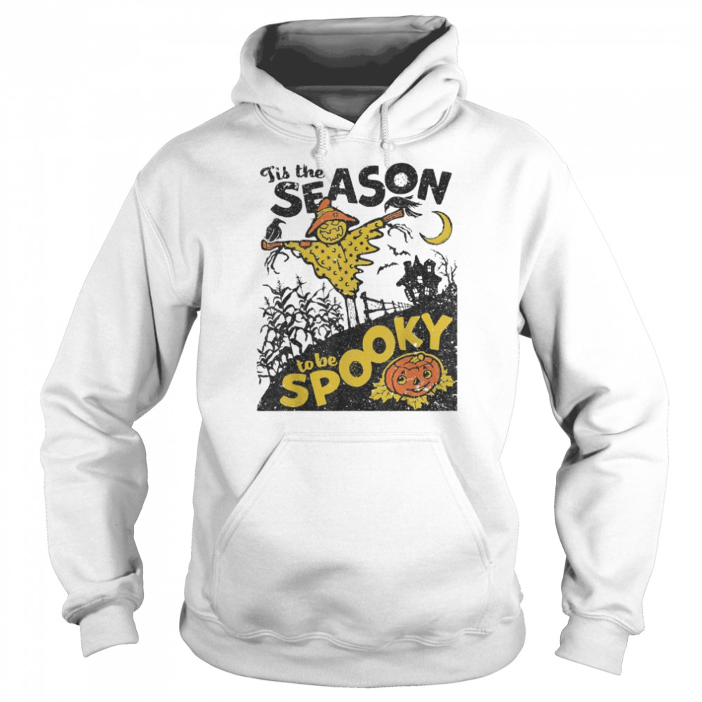 Tis The Season To Be Spooky Pumpkin Patch Halloween T-Shirt Unisex Hoodie