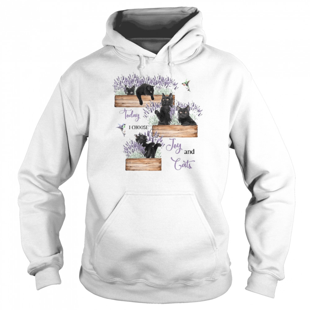 Today I Choose Joy And Cats Shirt Unisex Hoodie