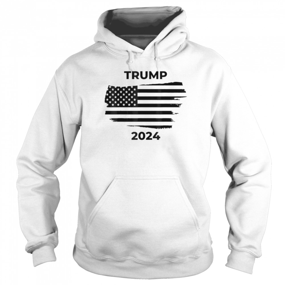 Trump 2024 Presidential Candidate America flag T-Shirt Unisex Hoodie