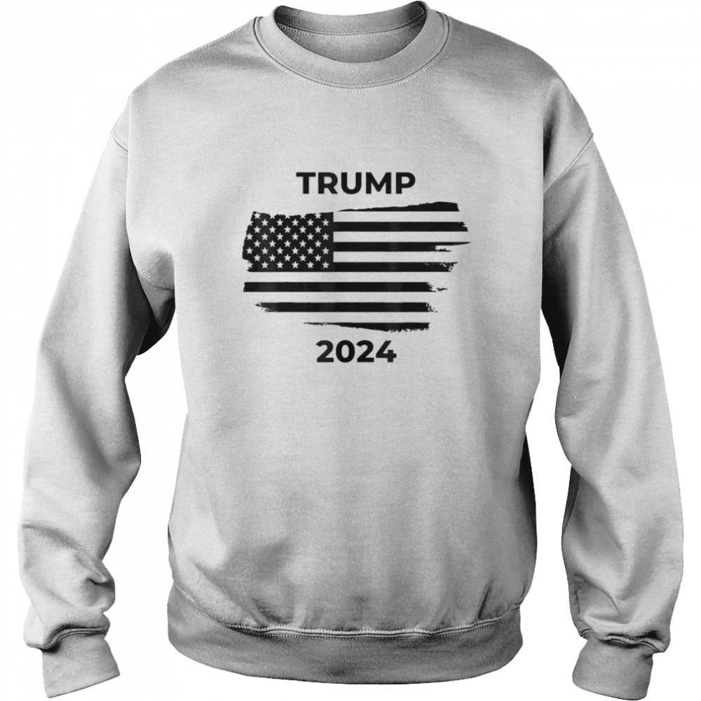 Trump 2024 Presidential Candidate America flag T-Shirt Unisex Sweatshirt