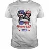 Trump Girl 2024 Messy Bun American Flag Take America Back Shirt Classic Men's T-shirt