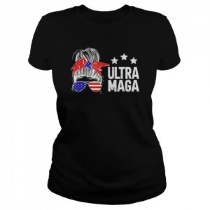 Ultra MAGA Messy Bun Vote Red Conservative  Classic Women's T-shirt