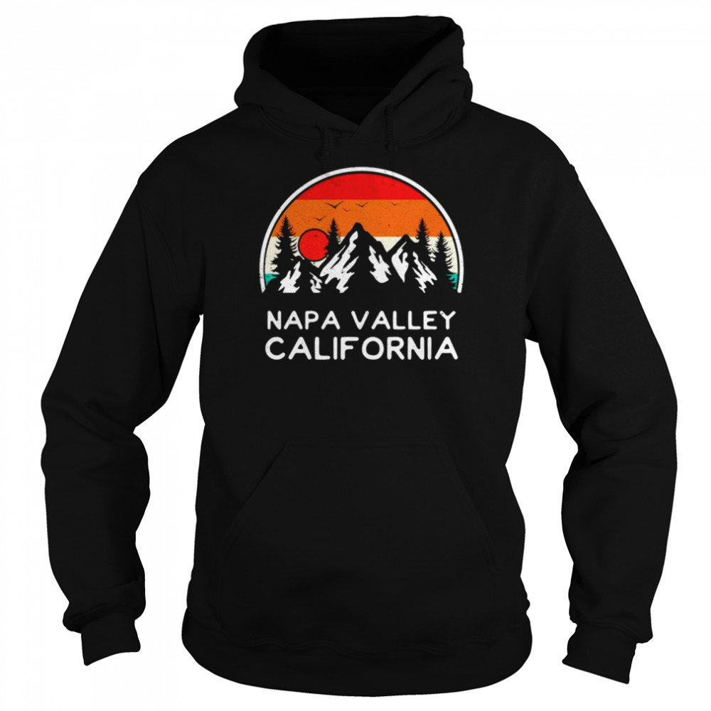 Vintage Napa Valley California Mountains Hiking Souvenir T-Shirt Unisex Hoodie