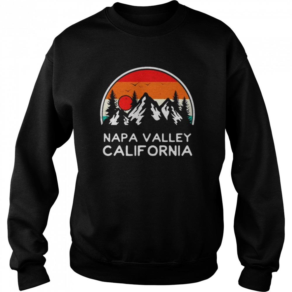 Vintage Napa Valley California Mountains Hiking Souvenir T-Shirt Unisex Sweatshirt