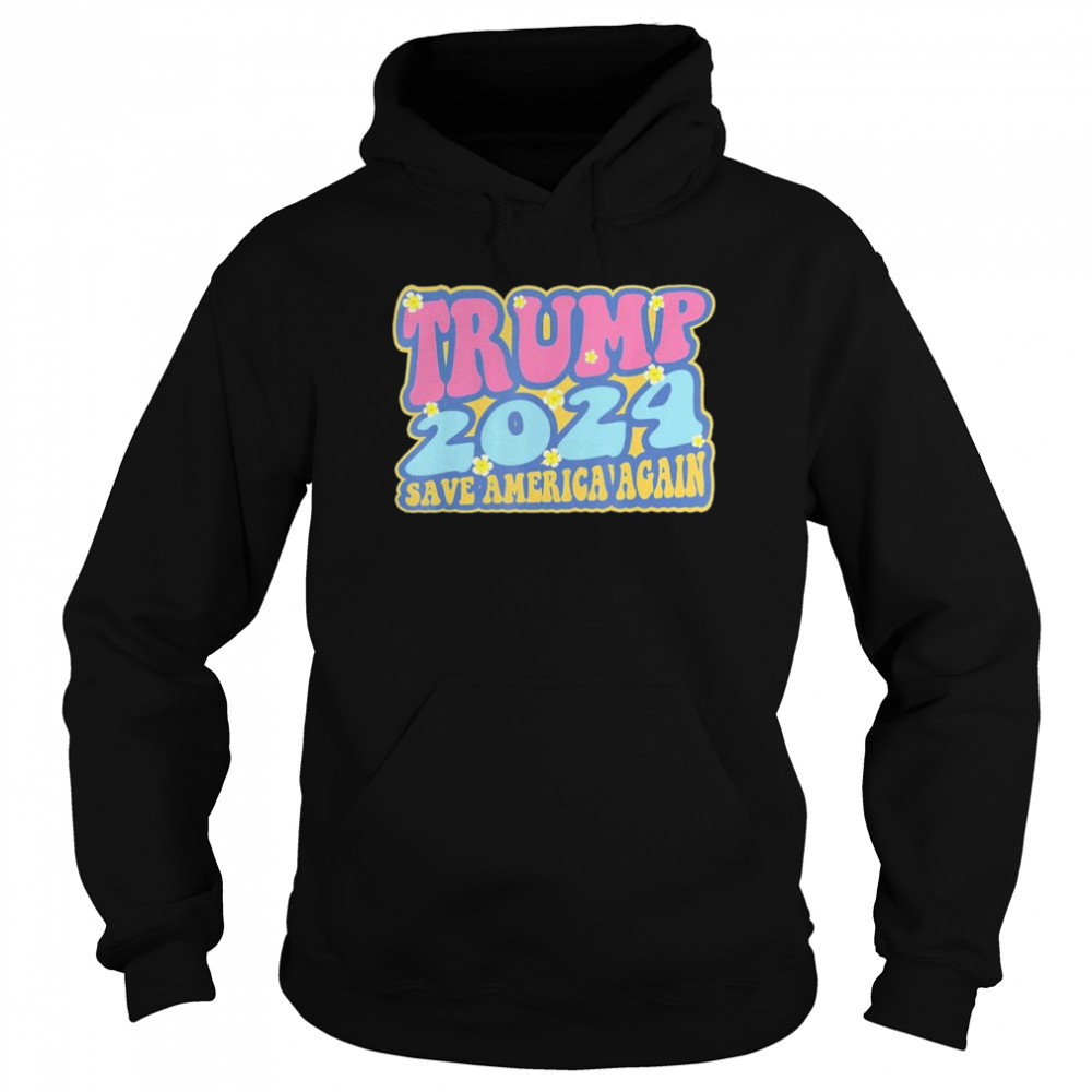 Vote Trump Vintage Retro Wavy – Pro trump 2024 T-Shirt Unisex Hoodie