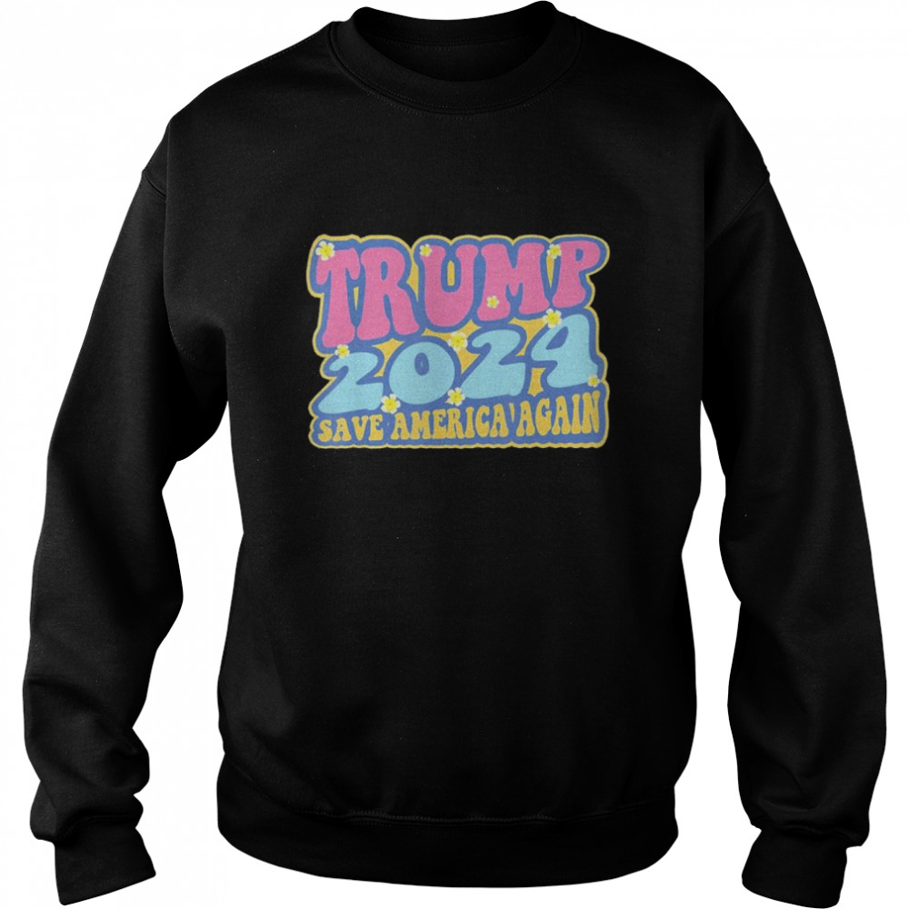 Vote Trump Vintage Retro Wavy – Pro trump 2024 T-Shirt Unisex Sweatshirt