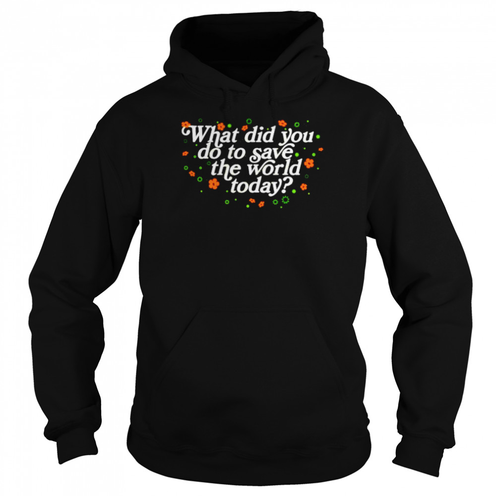 What did you do to save the world today  Unisex Hoodie