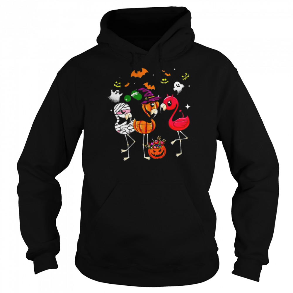 Witch Flamingo Halloween 2022 tee  Unisex Hoodie