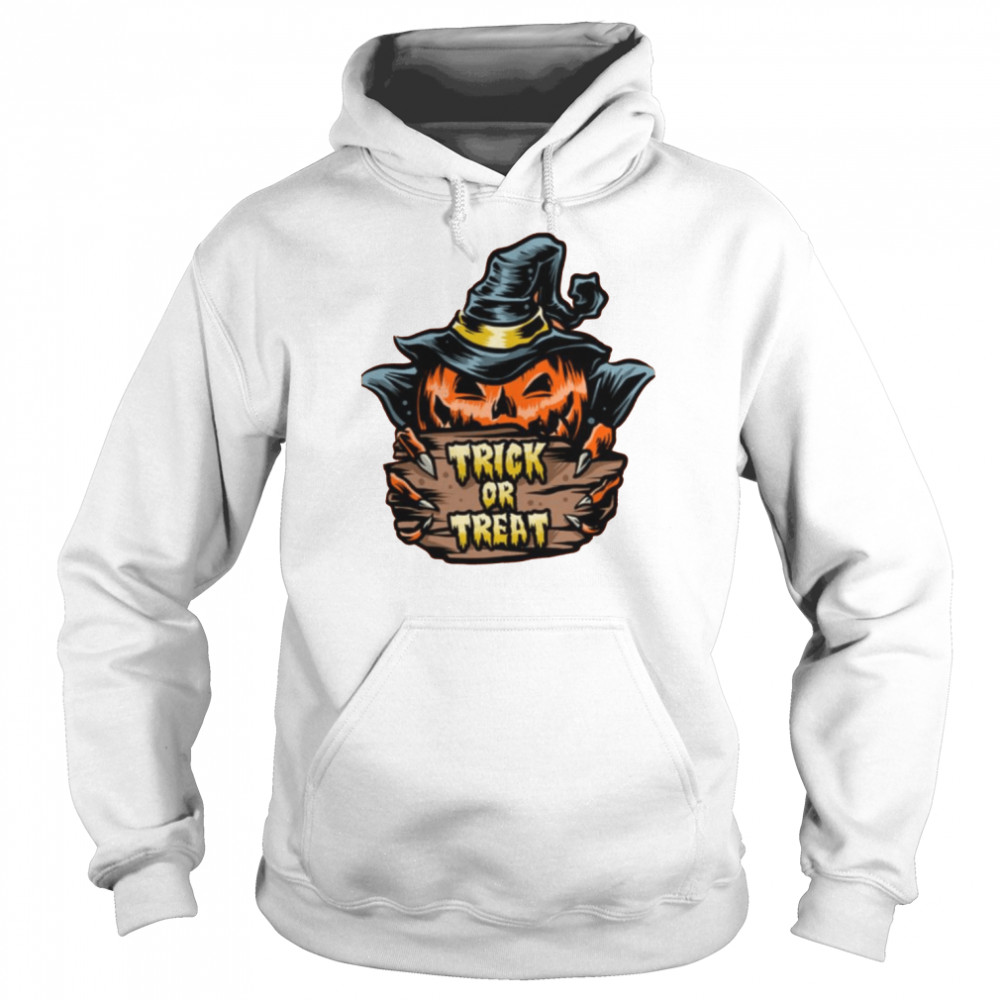 Witch Pumpkins Shost Design For Halloween Trick Or Treat   Unisex Hoodie