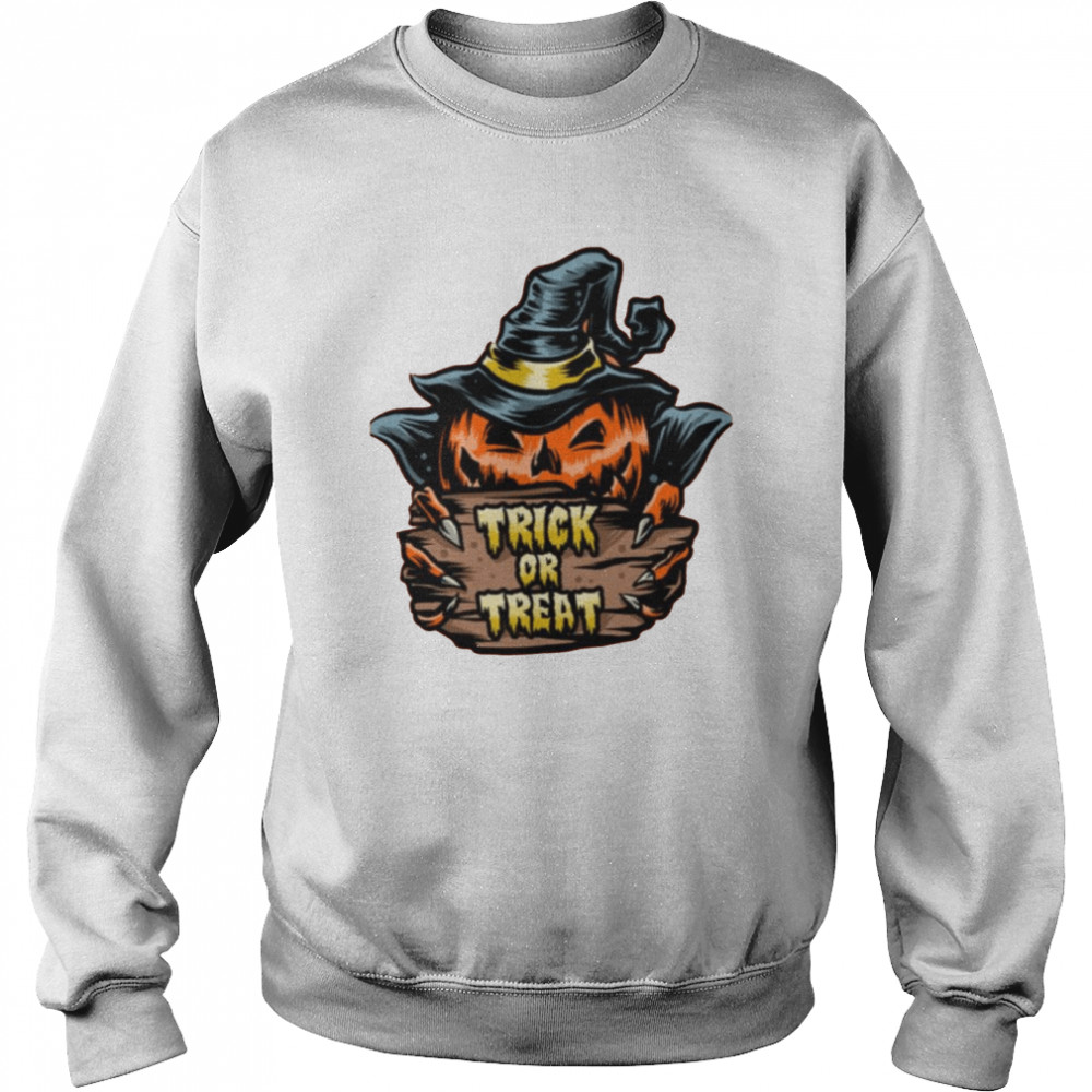 Witch Pumpkins Shost Design For Halloween Trick Or Treat   Unisex Sweatshirt