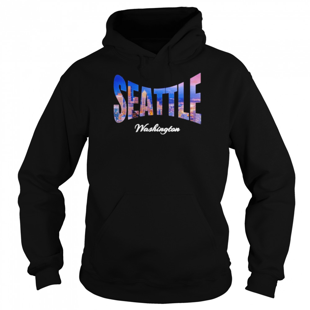 Wo Seattle Washington City Souvenirs Shirt Unisex Hoodie