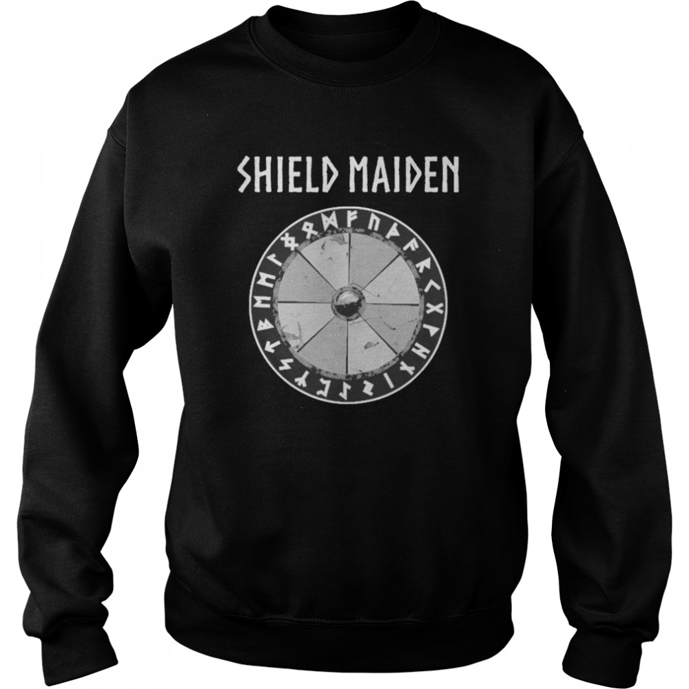 Womens Viking Shield Maiden Runes Shirt Unisex Sweatshirt