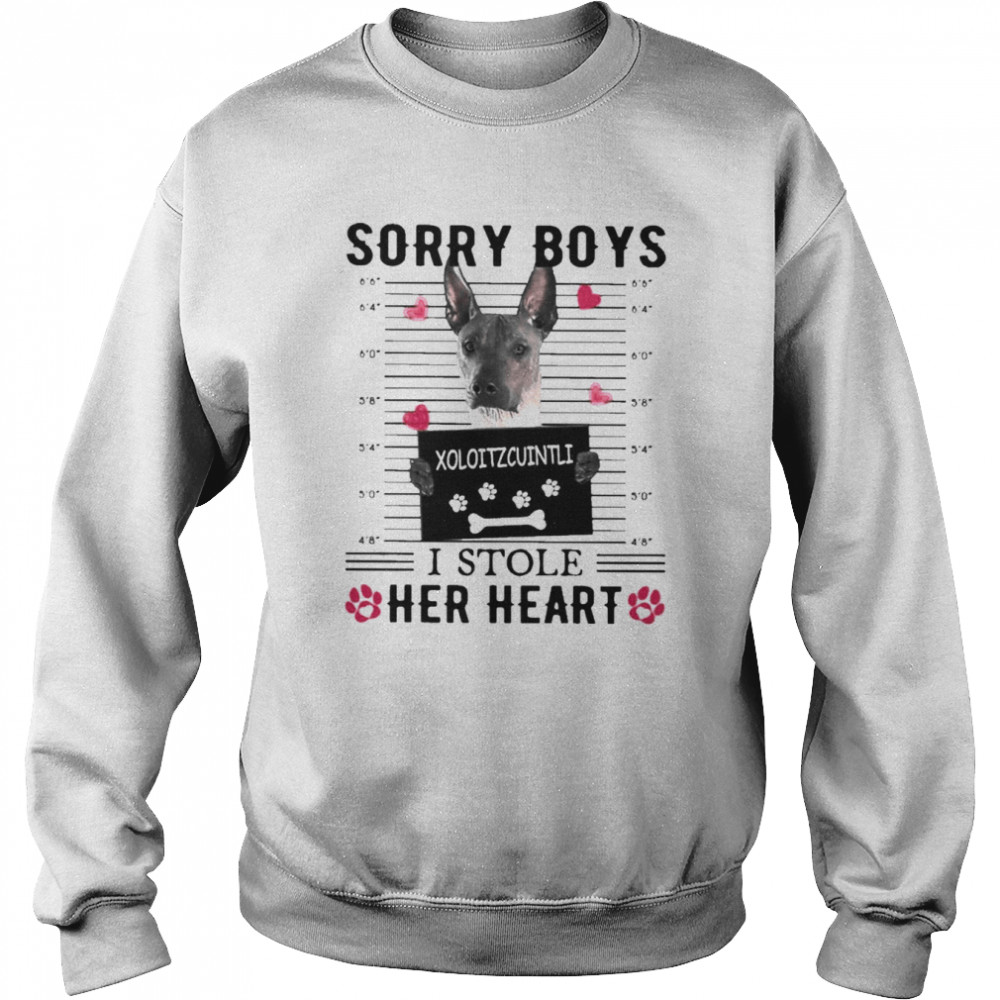 Xoloitzcuintli Sorry Boys I Stole Her Heart Shirt Unisex Sweatshirt