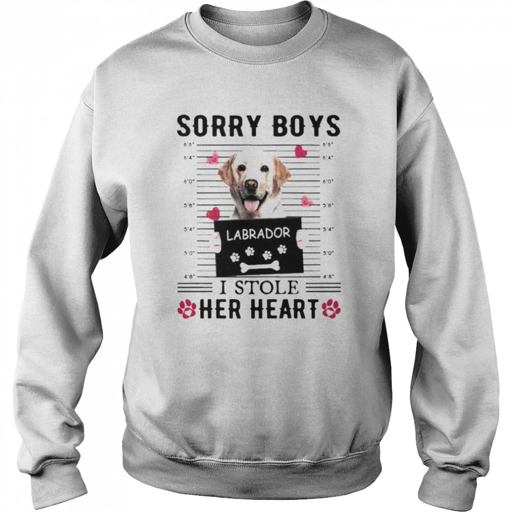 YELLOW Labrador Sorry Boys I Stole Her Heart Shirt Unisex Sweatshirt