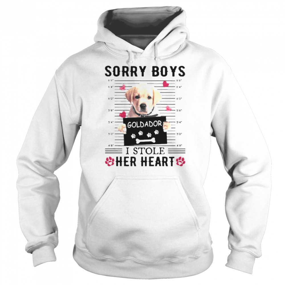 Yellow Goldador Sorry Boys I Stole Her Heart Shirt Unisex Hoodie