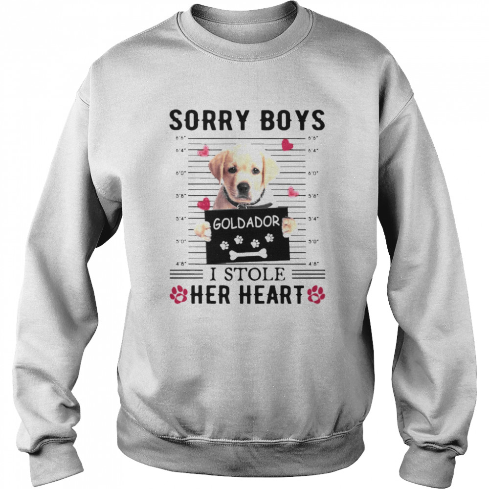 Yellow Goldador Sorry Boys I Stole Her Heart Shirt Unisex Sweatshirt