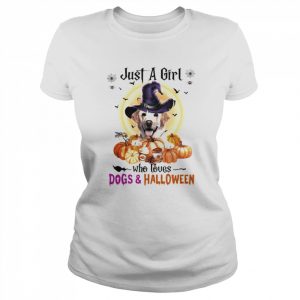 Yellow Labrador Just A Girl Who Loves Dogs And Halloween Shirt Classic Women's T-shirt