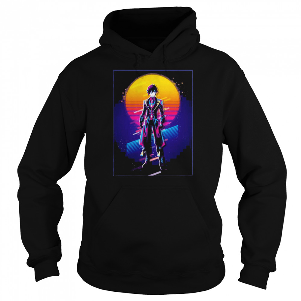 Zhongli Genshin Impact 80s Retro Shirt Unisex Hoodie