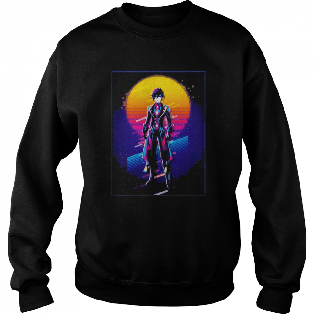 Zhongli Genshin Impact 80s Retro Shirt Unisex Sweatshirt