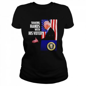 biden shaking hands with his voters  Classic Women's T-shirt